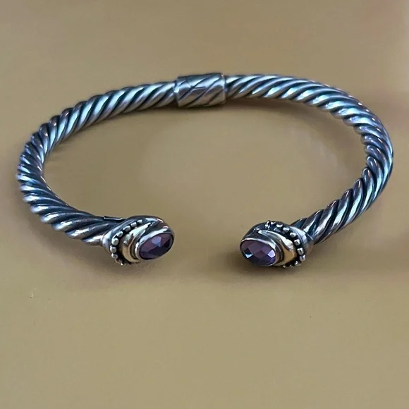 Samuel Benham Jewelry Company 925 Sterling Silver 18K Gold Accents Bracelet - Picture 1 of 14